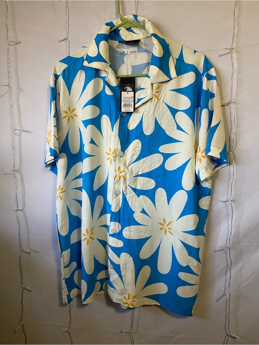Original Use Blue & White Floral Short Sleeve Button-Down Shirt